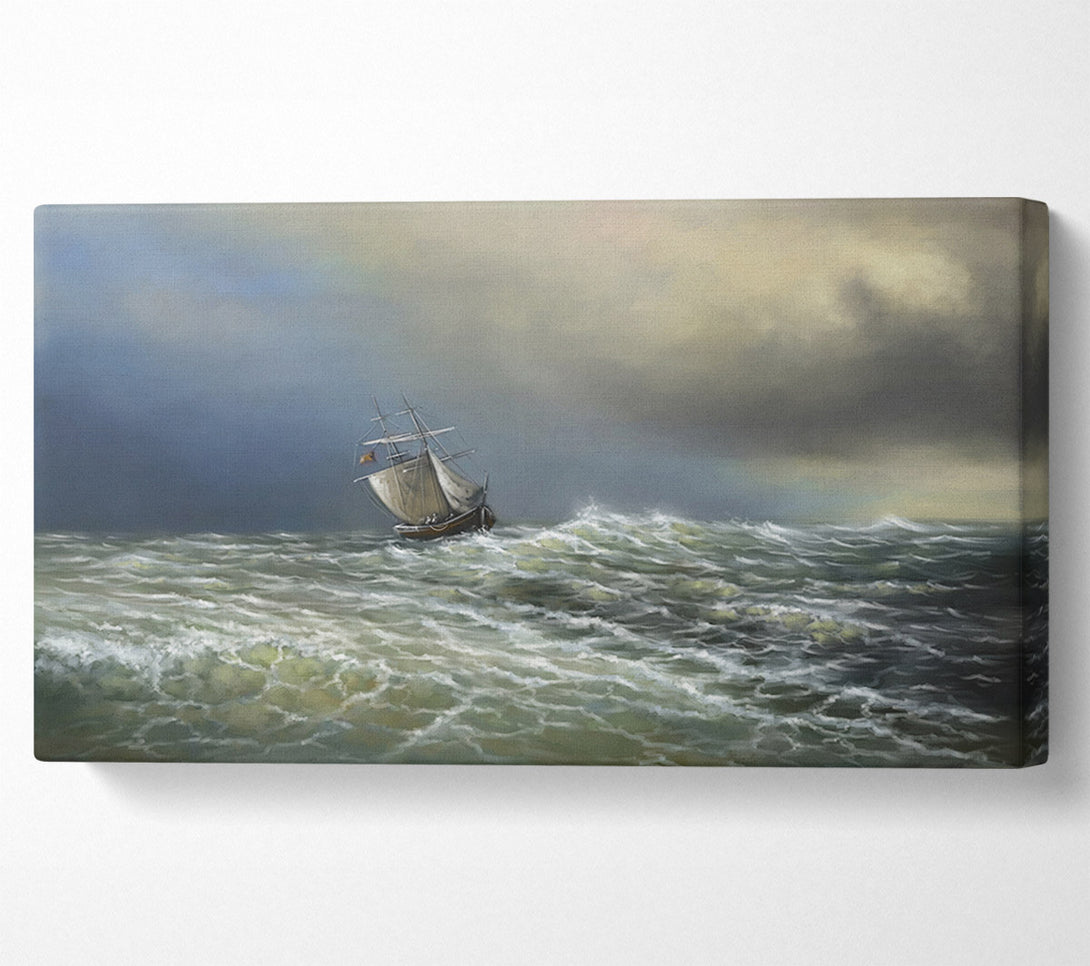  A Canvas Print of Rough Seas Ship Canvas Art