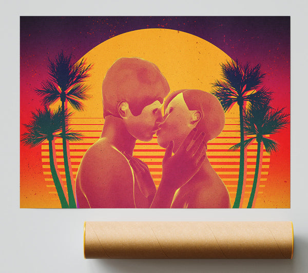 The Sunset Kiss Paradise Giclee Print