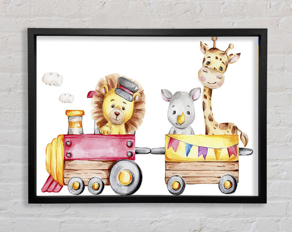 The Animal Train Framed Print
