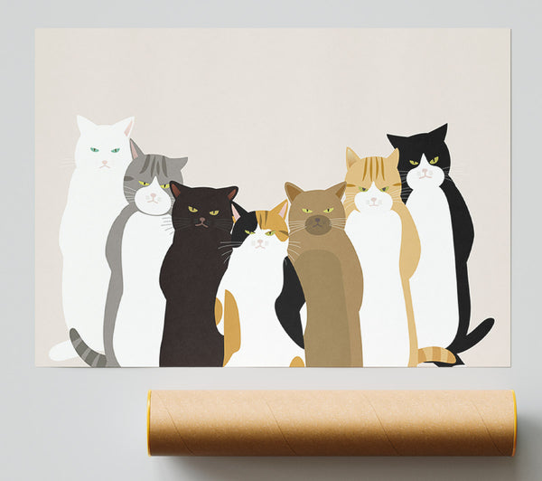 The Cat Crew Giclee Print
