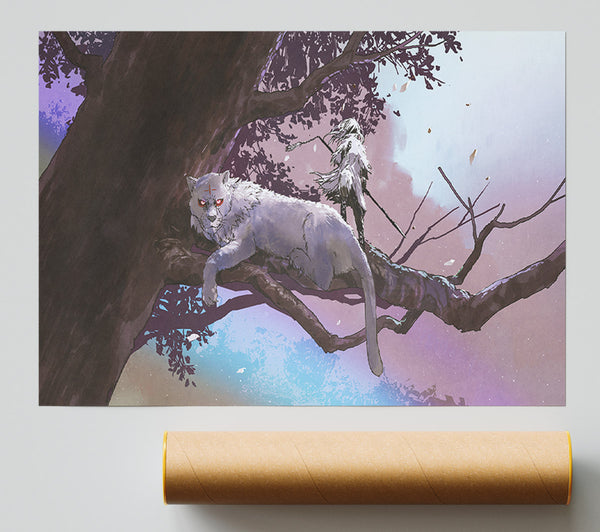 The Scary Mythical Cat Poster