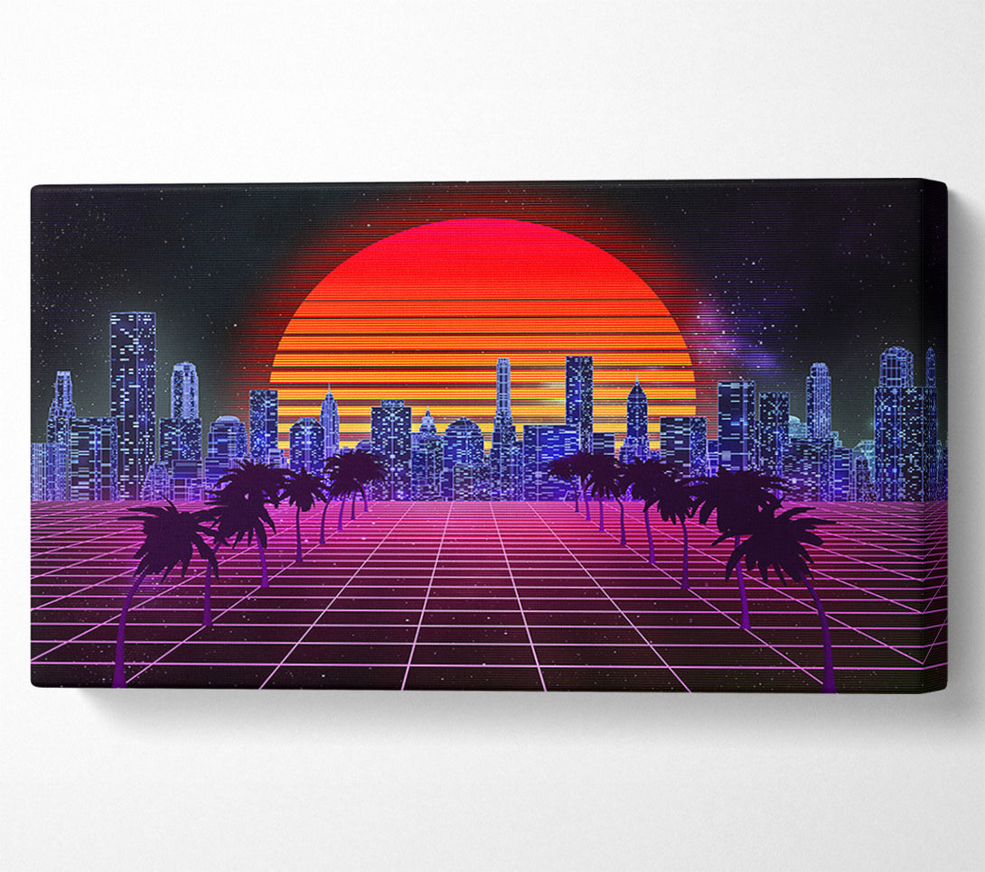  A Canvas Print of Sunshine City Retro Canvas Wall Art