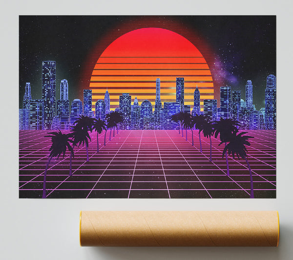 Sunshine City Retro Print