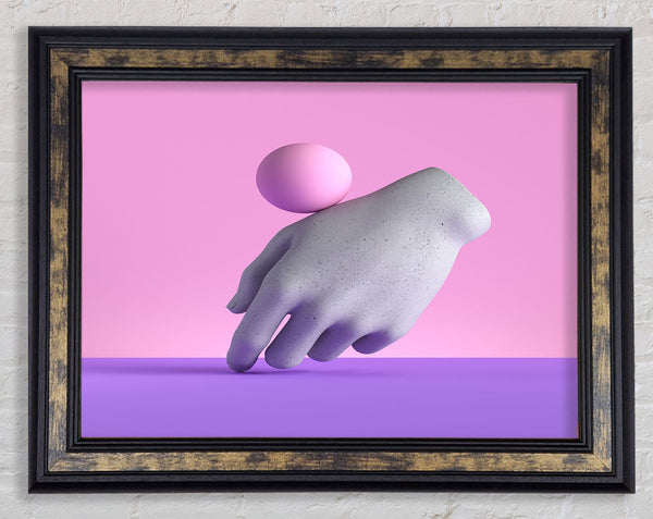 The Hand Sphere Framed Print
