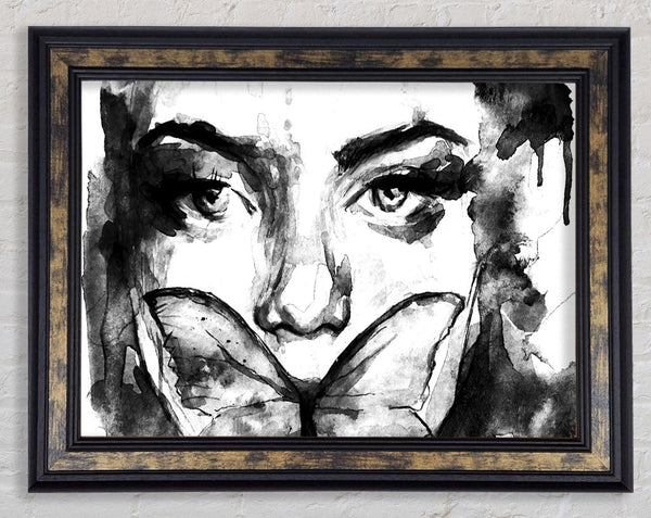 The Butterfly Mouth Framed Print