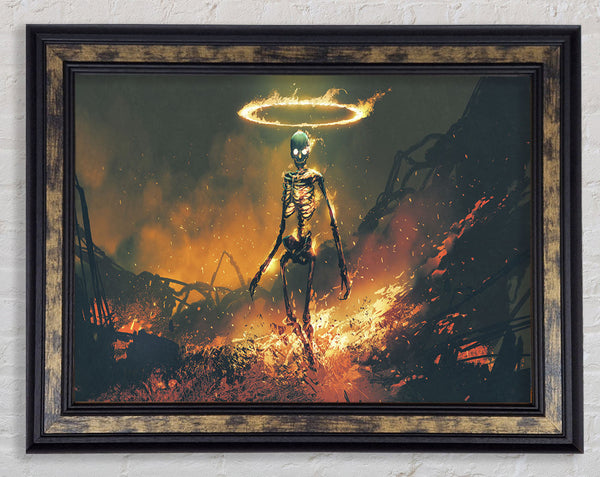 The Skeleton Warrior Framed Print