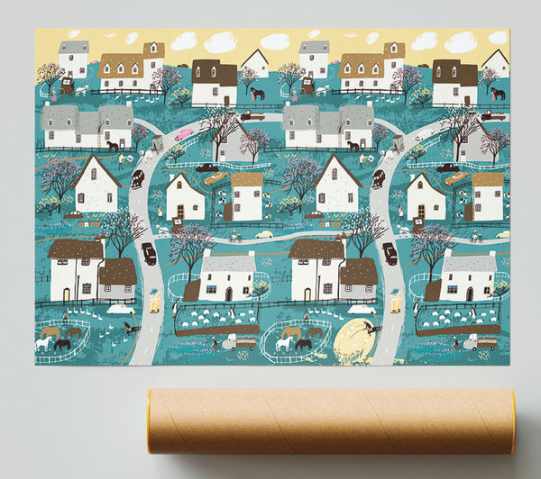 Houses Of Sweden Giclee Print