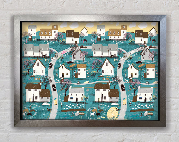 Houses Of Sweden Framed Print