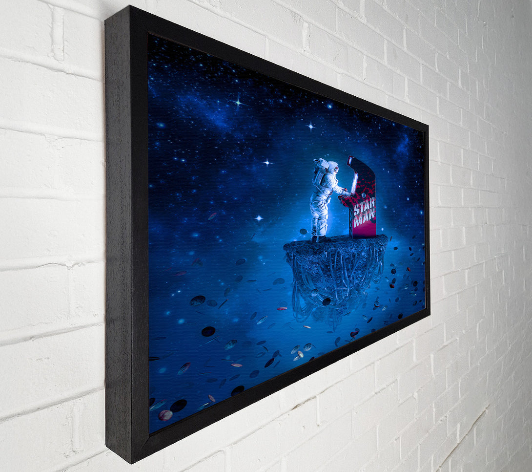  A Canvas Print of Rocketman Playing Games Canvas Print