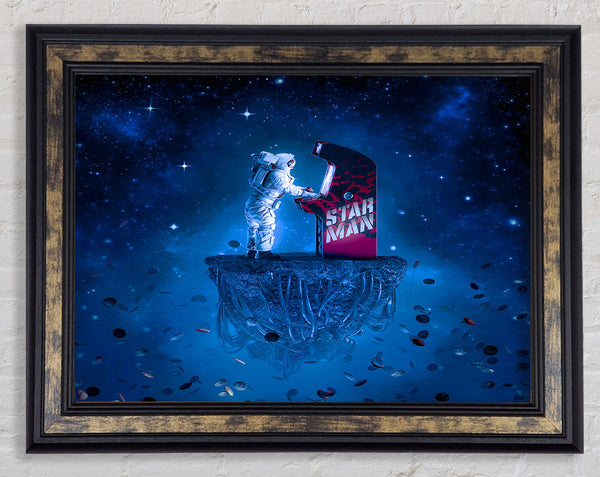 Rocketman Playing Games Framed Print