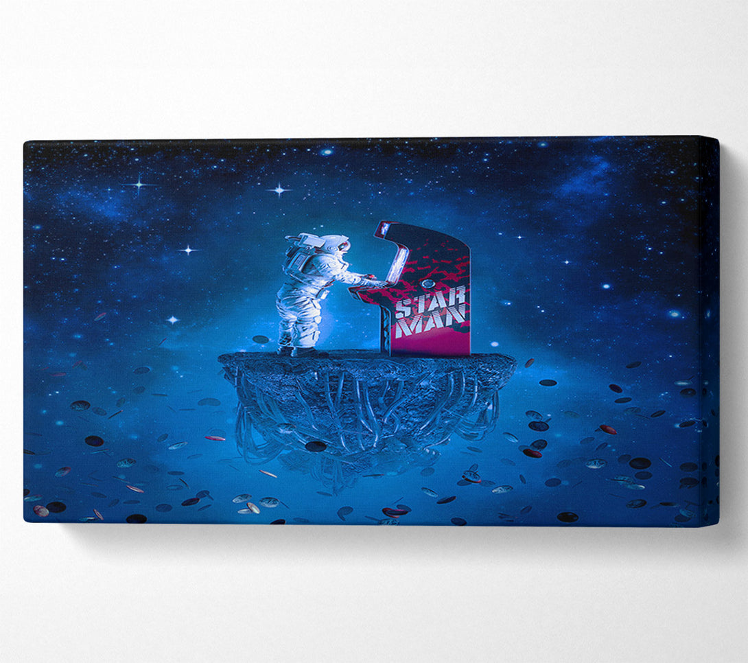  A Canvas Print of Rocketman Playing Games Canvas Print