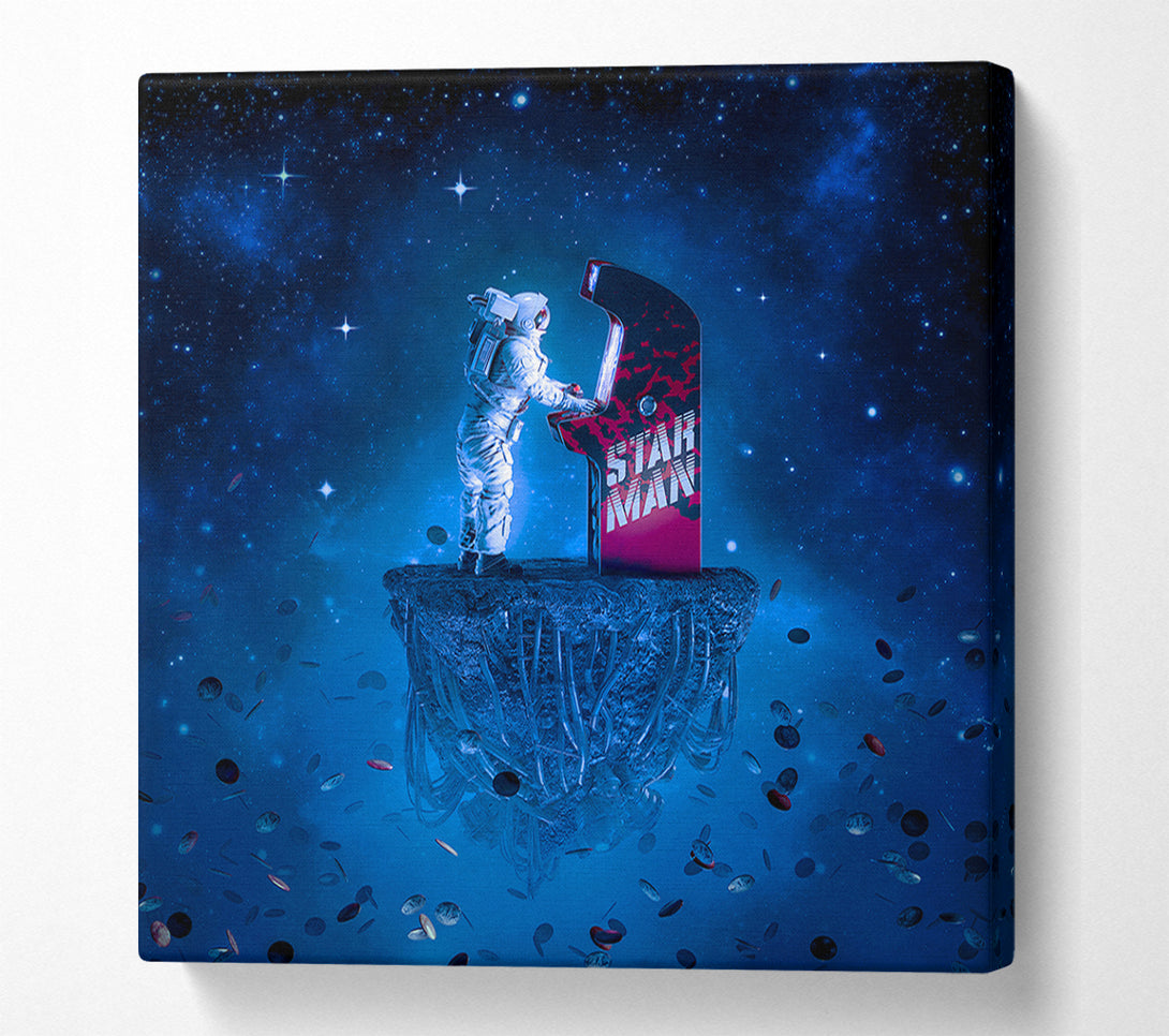  A Canvas Print of Rocketman Playing Games Canvas Print