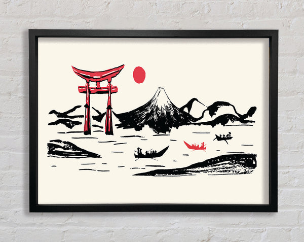Temples Of The Mountain Framed Print