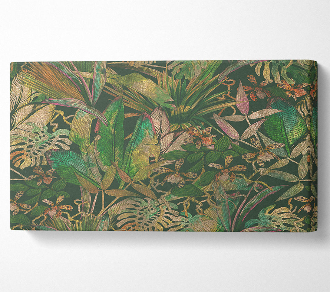  A Canvas Print of Jungle Flowers Canvas Art