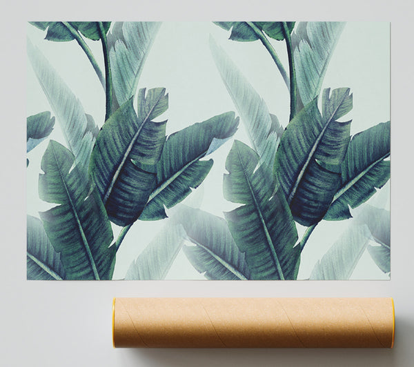 Green Banana Leaves Print
