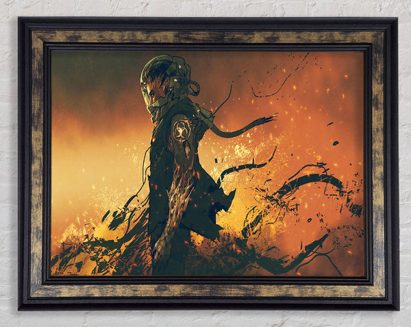 Walking Through The Fire Framed Print