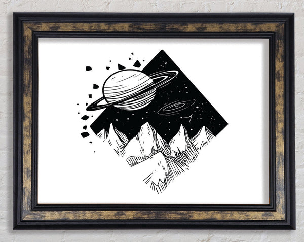 The Diamond Planet Void Framed Print