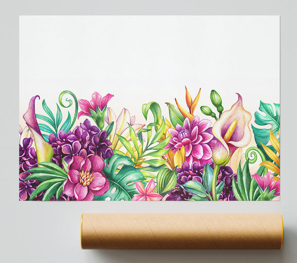 Tropical Flowers Giclee Print