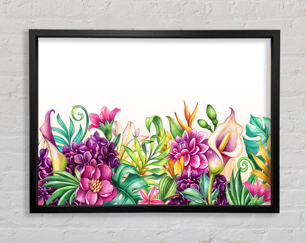 Tropical Flowers Framed Print