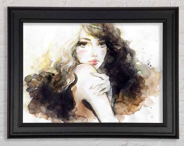 Coffee Coloured Portrait Framed Print