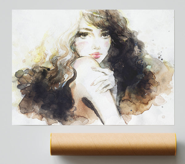 Coffee Coloured Portrait Print