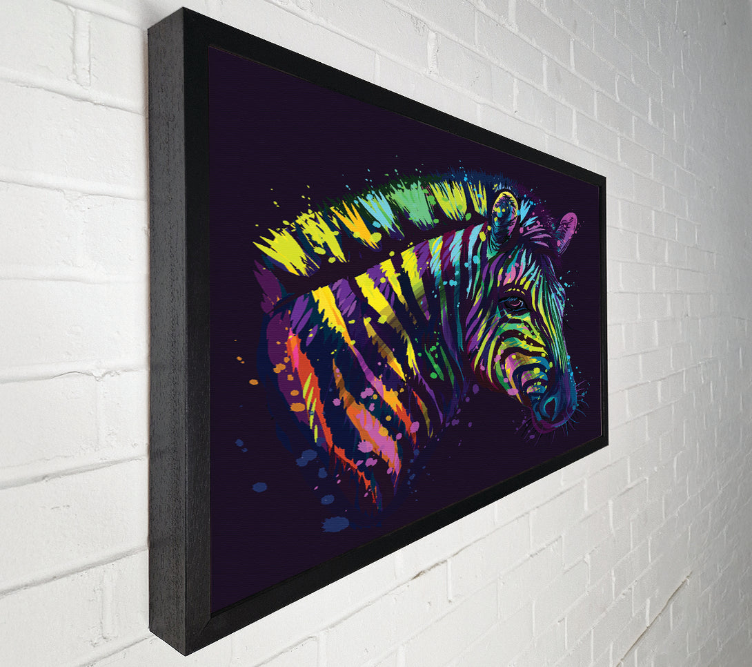 A Canvas Print of Rainbow Zebra Life Canvas Art