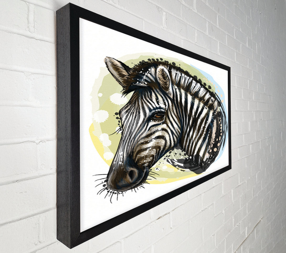  A Canvas Print of Watercolour Zebra Look Canvas Print