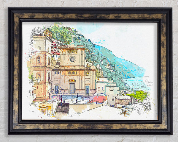 The Watercolour City Line Framed Print