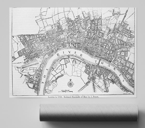 Map Of The River Thames Print