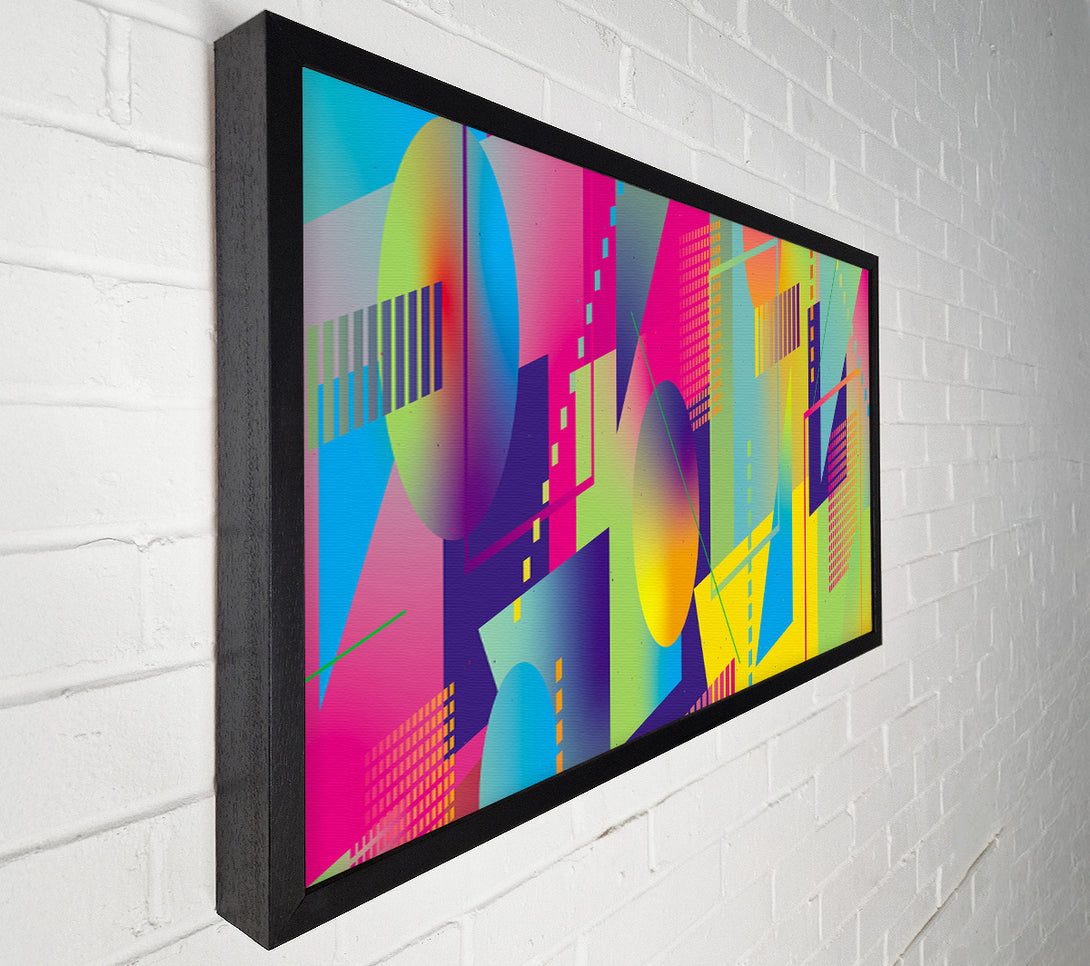 A Canvas Print of Abstract Triangles And Spheres Canvas Art