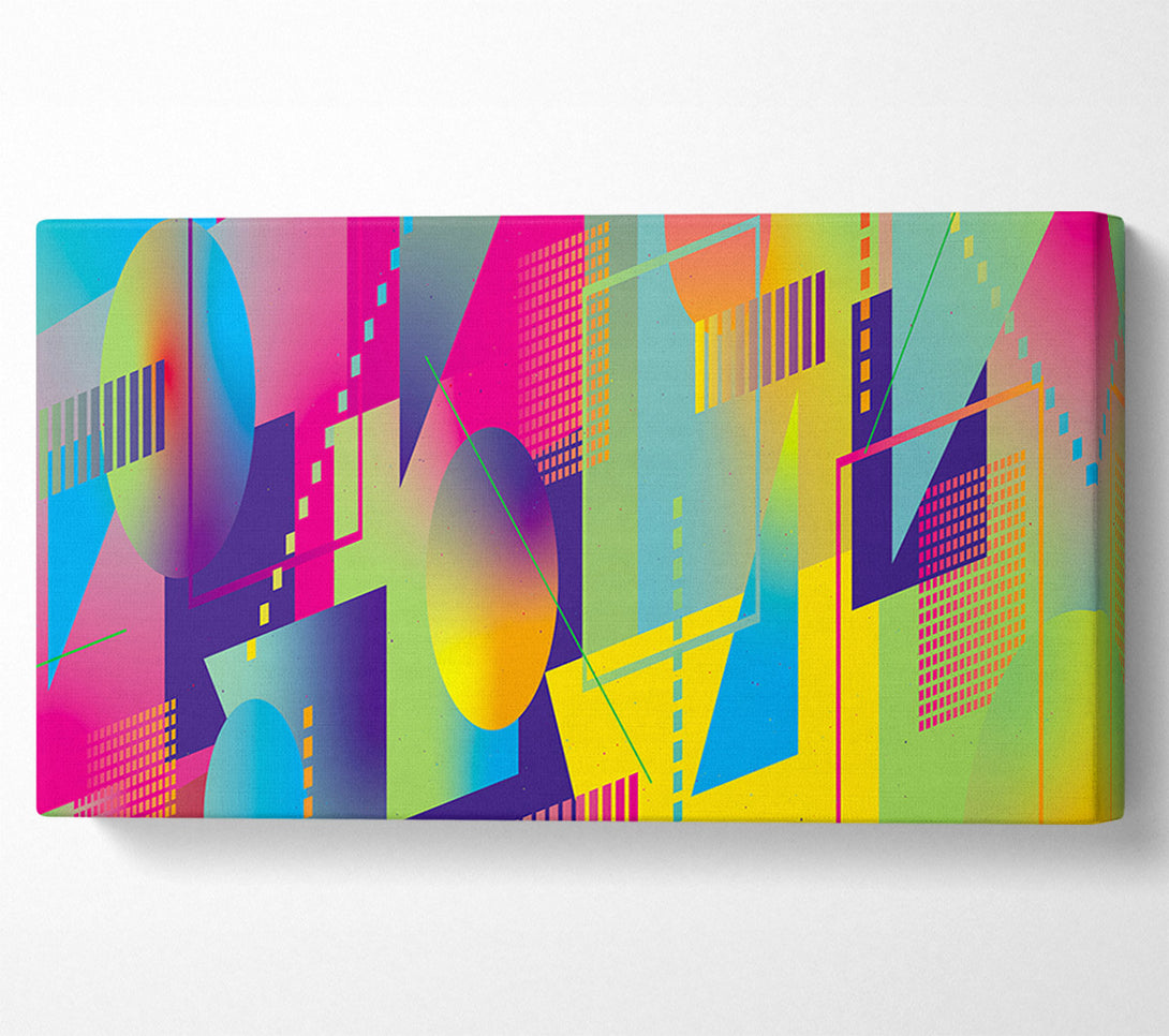  A Canvas Print of Abstract Triangles And Spheres Canvas Art