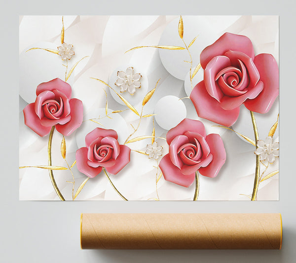 Pink Roses Pop Print