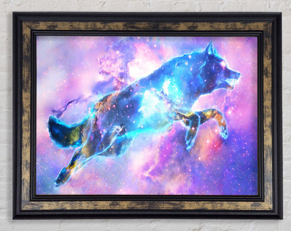 The Space Wolf Framed Print