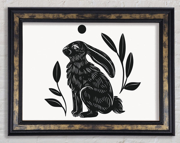 Tattoo Bunny Sun Framed Print