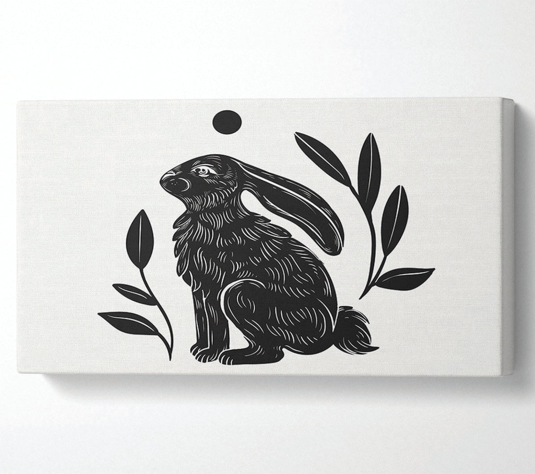  A Canvas Print of Tattoo Bunny Sun Canvas Art