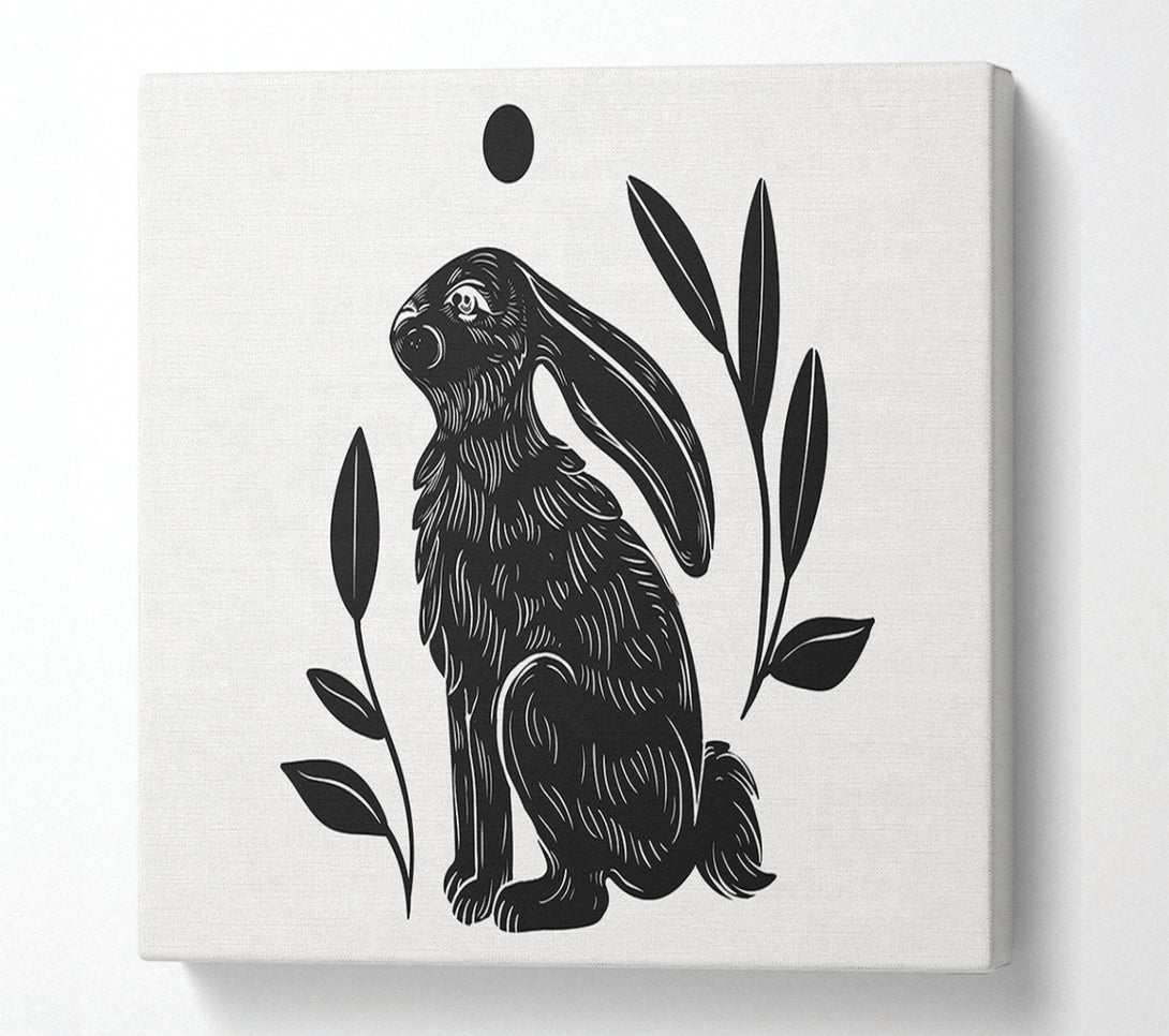  A Canvas Print of Tattoo Bunny Sun Canvas Art