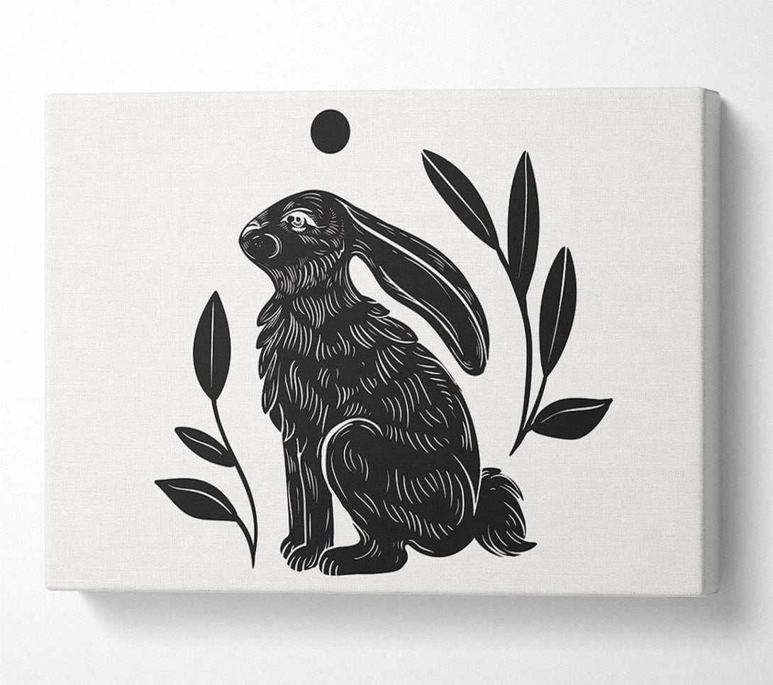  A Canvas Print of Tattoo Bunny Sun Canvas Art