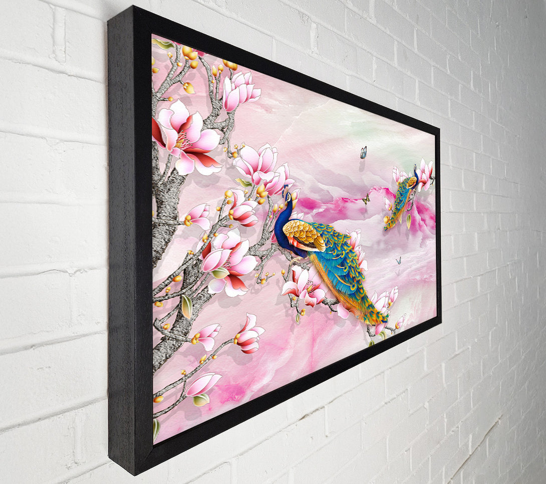  A Canvas Print of Peacock Blossom Branch Canvas Art