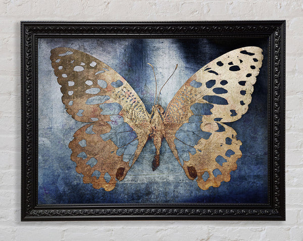 Gold Flake Butterfly Framed Print