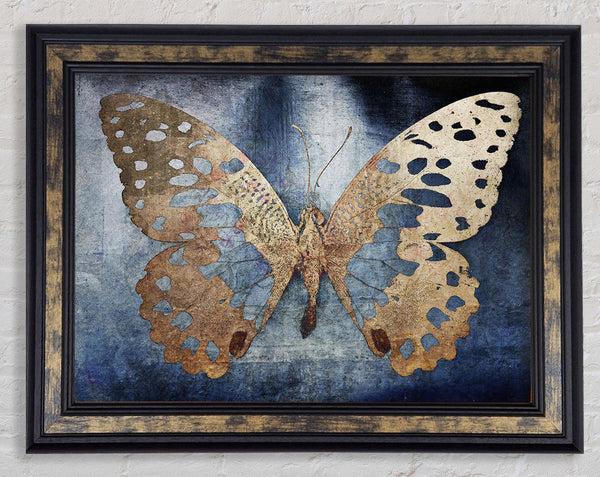 Gold Flake Butterfly Framed Print