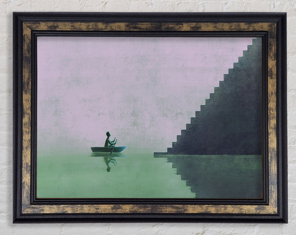 Rowing To The Steps To Heaven Framed Print