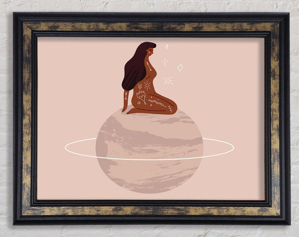 The Woman Planet Framed Print
