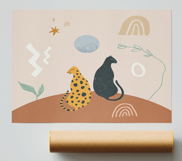 The Two Big Cats Poster