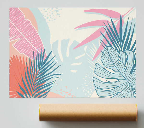 Modern Leaf Decor Giclee Print