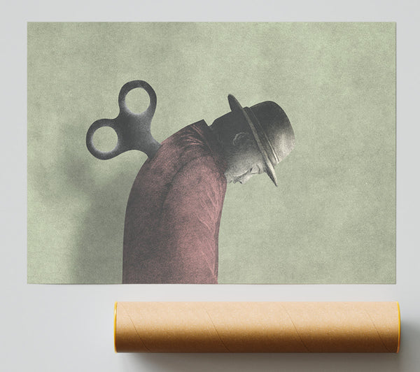 The Wind Up Man Print