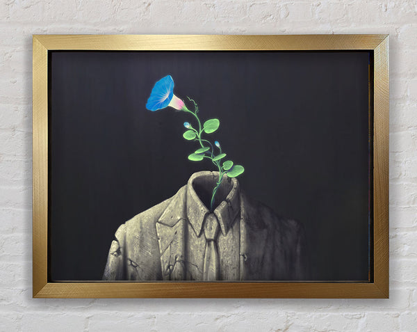 Blue Flower Headsprout Framed Print