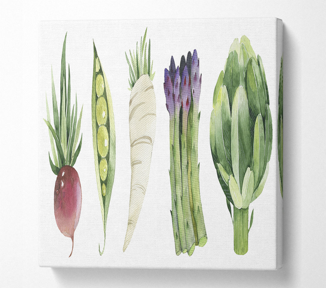  A Canvas Print of Set Of 5 Veg Canvas Print