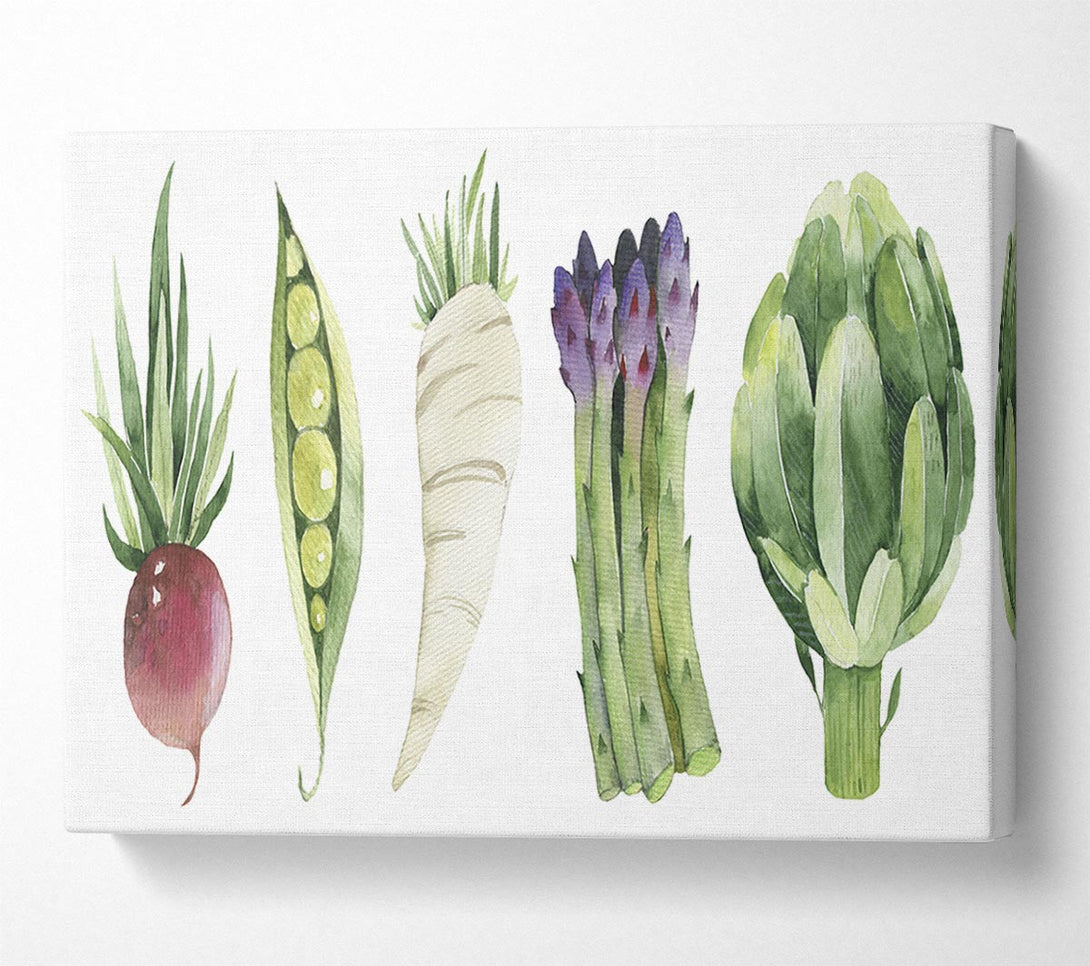  A Canvas Print of Set Of 5 Veg Canvas Print