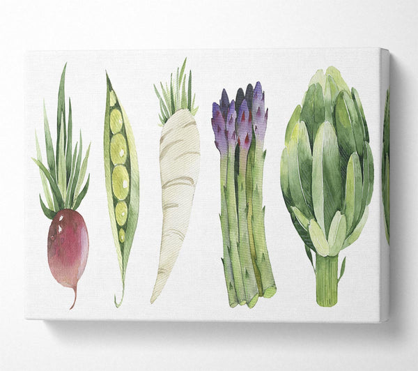  A Canvas Print of Set Of 5 Veg Canvas Print