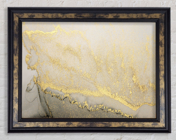 The Stone Gold Glitter Framed Print